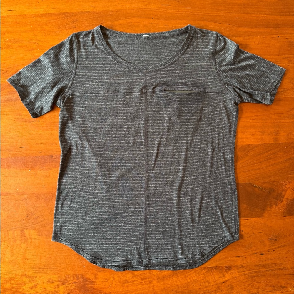 Lululemon Run Away Tee Heathered Black